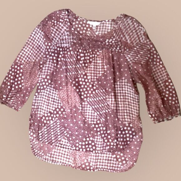Lauren Conrad Blouse Peasant 3/4 Length sleeve Size M - Picture 1 of 5